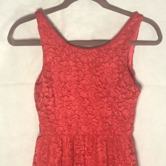 lush Short Lace Dress Size XS layered polyester blend back zipper XS READ - Picture 3 of 12